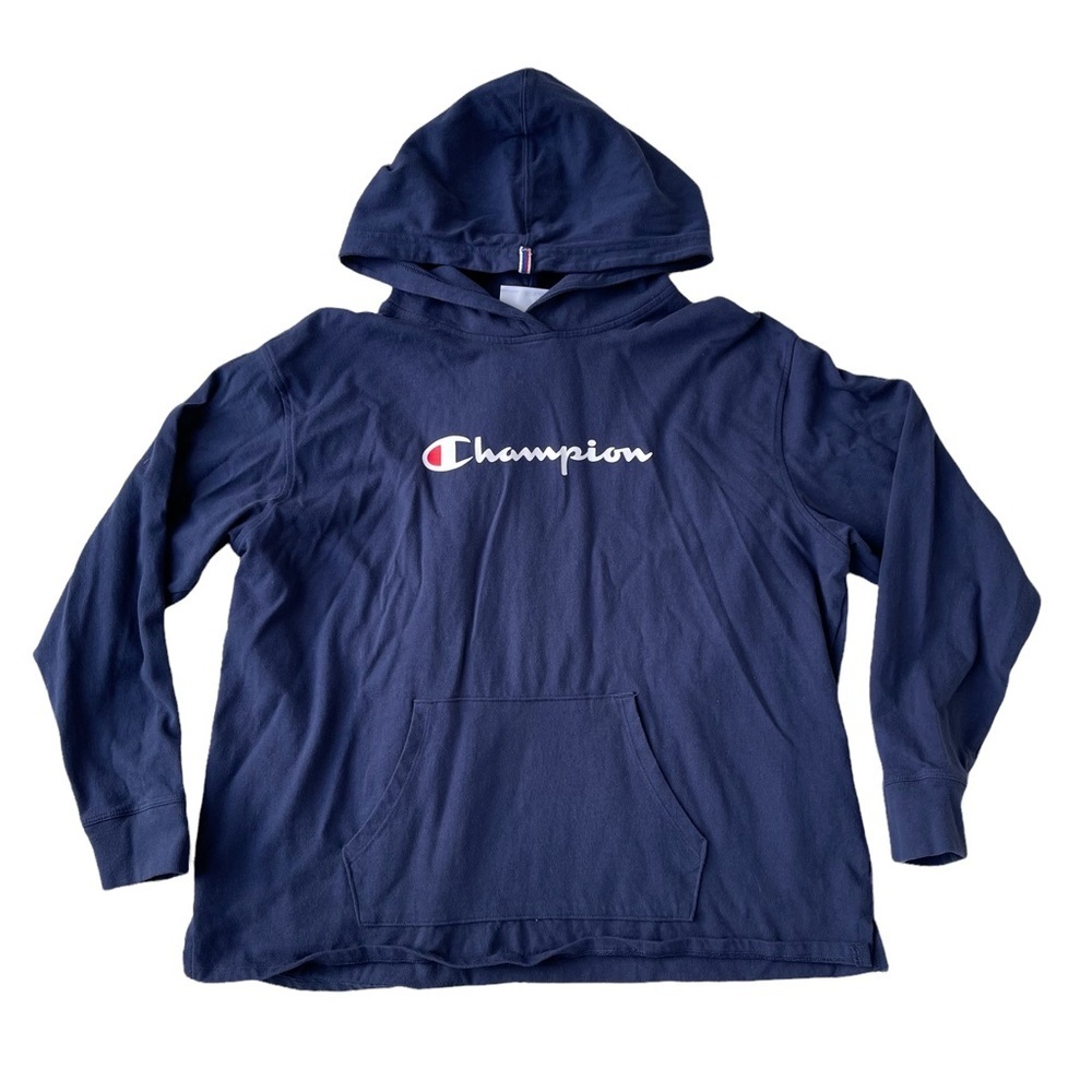Champion Navy‎ Graphic Long Sleeve Shirt